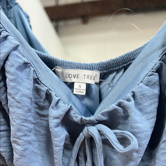 Love Tree Blue Ruffle Dress - Picture 2 of 5